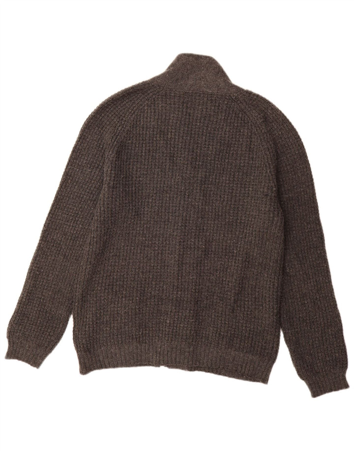 Marks & Spencer Mens Autograph Slim Fit Cardigan Sweater Medium Grey Wool