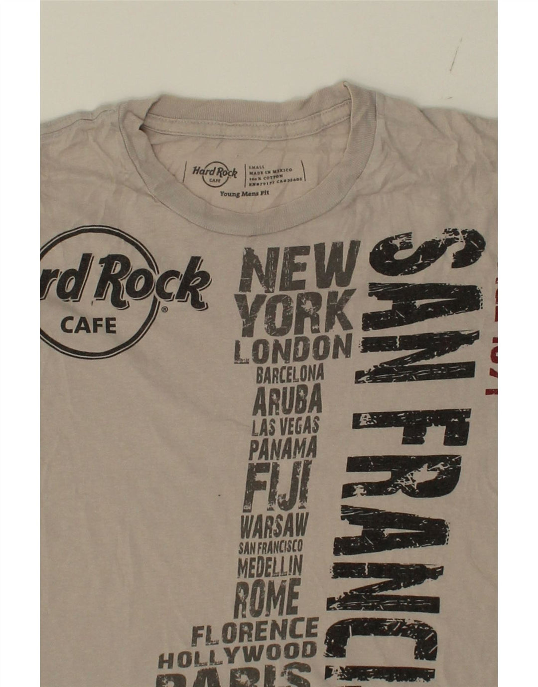 HARD ROCK CAFE Boys Graphic T-Shirt Top 12-13 Years Small Grey Vintage Hard Rock Cafe and Second-Hand Hard Rock Cafe from Messina Hembry 