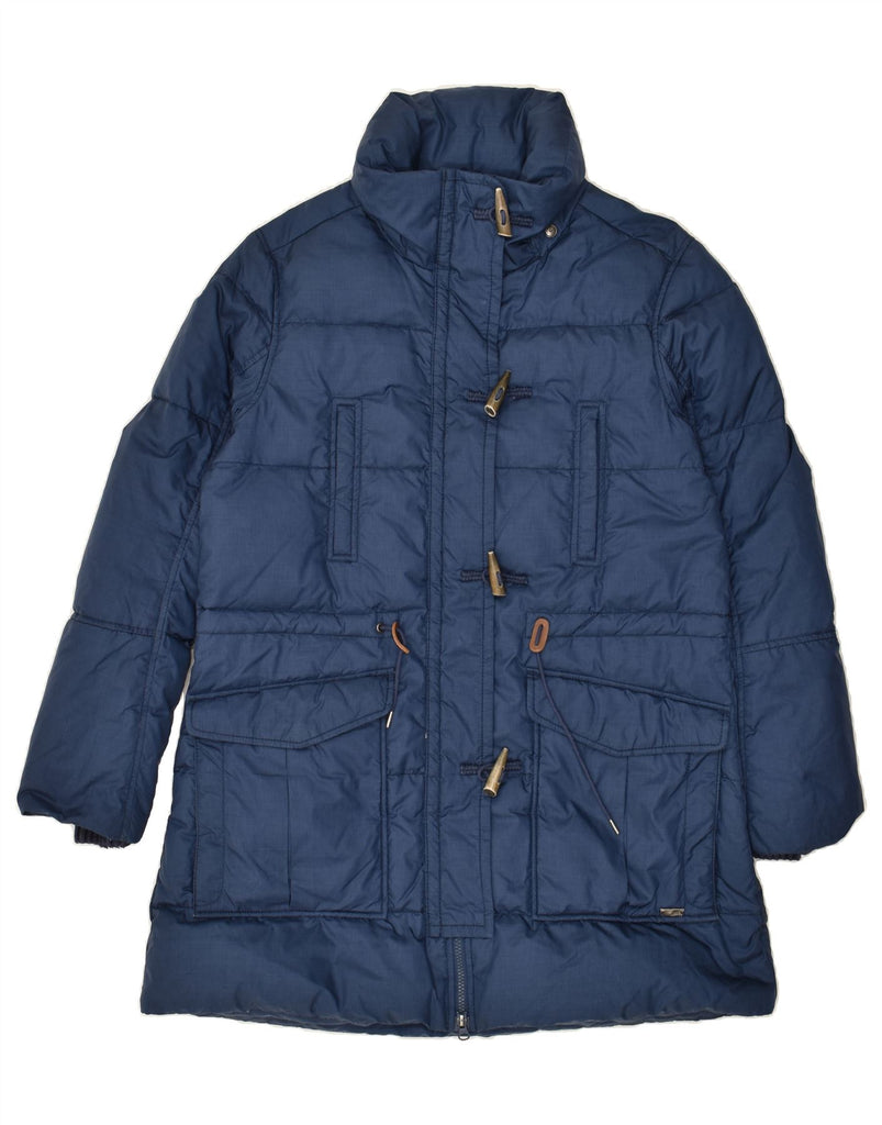 LEVI'S Womens Duffle Padded Coat UK 14 Medium Navy Blue Polyester Vintage Levi's and Second-Hand Levi's from Messina Hembry 