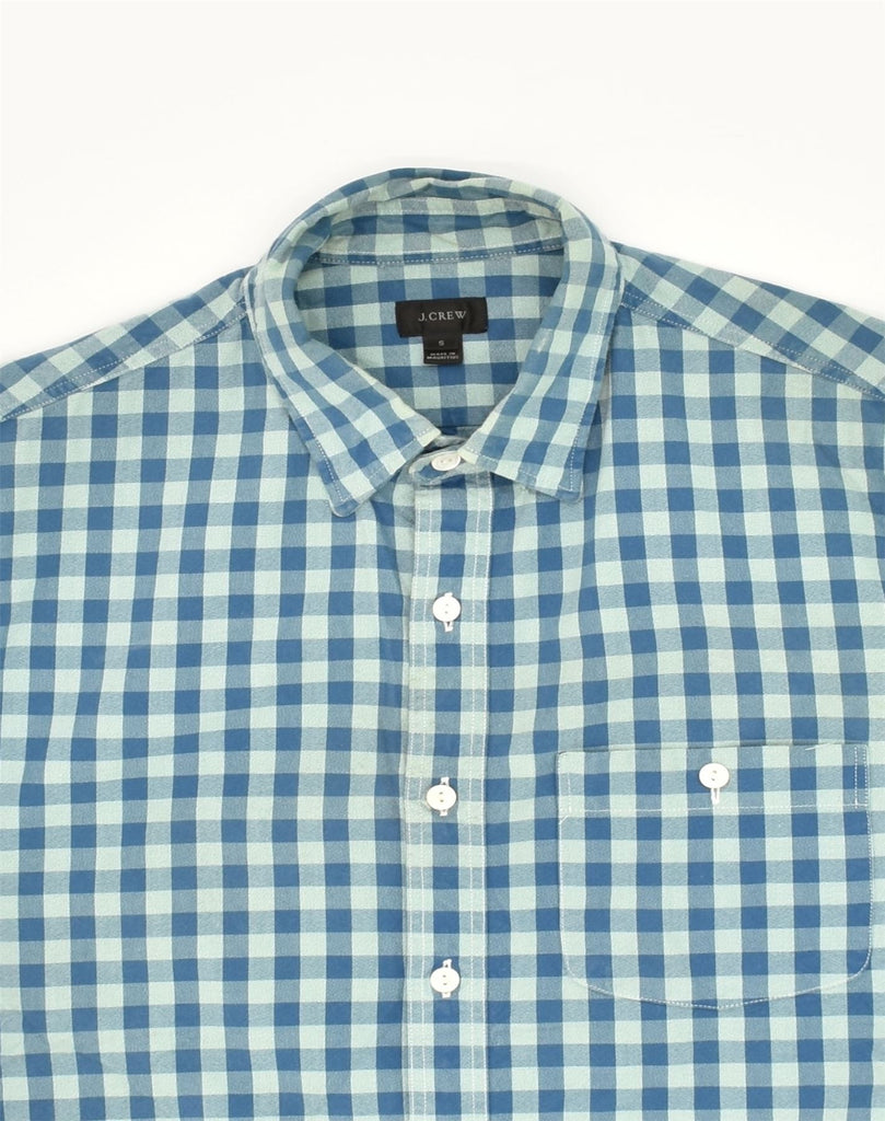 J. CREW Mens Shirt Small Blue Gingham Cotton | Vintage J. Crew | Thrift | Second-Hand J. Crew | Used Clothing | Messina Hembry 