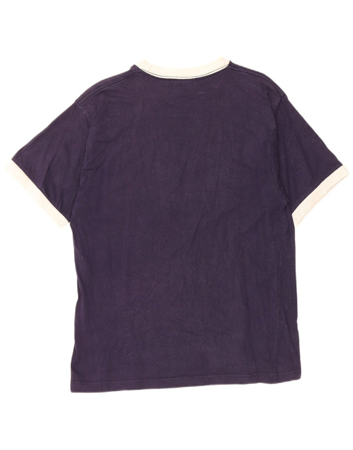 FILA Mens Graphic T-Shirt Top Medium Navy Blue Cotton