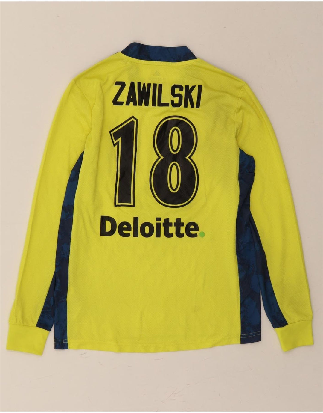 ADIDAS Boys Graphic Top Long Sleeve 13-14 Years Yellow Vintage Adidas and Second-Hand Adidas from Messina Hembry 