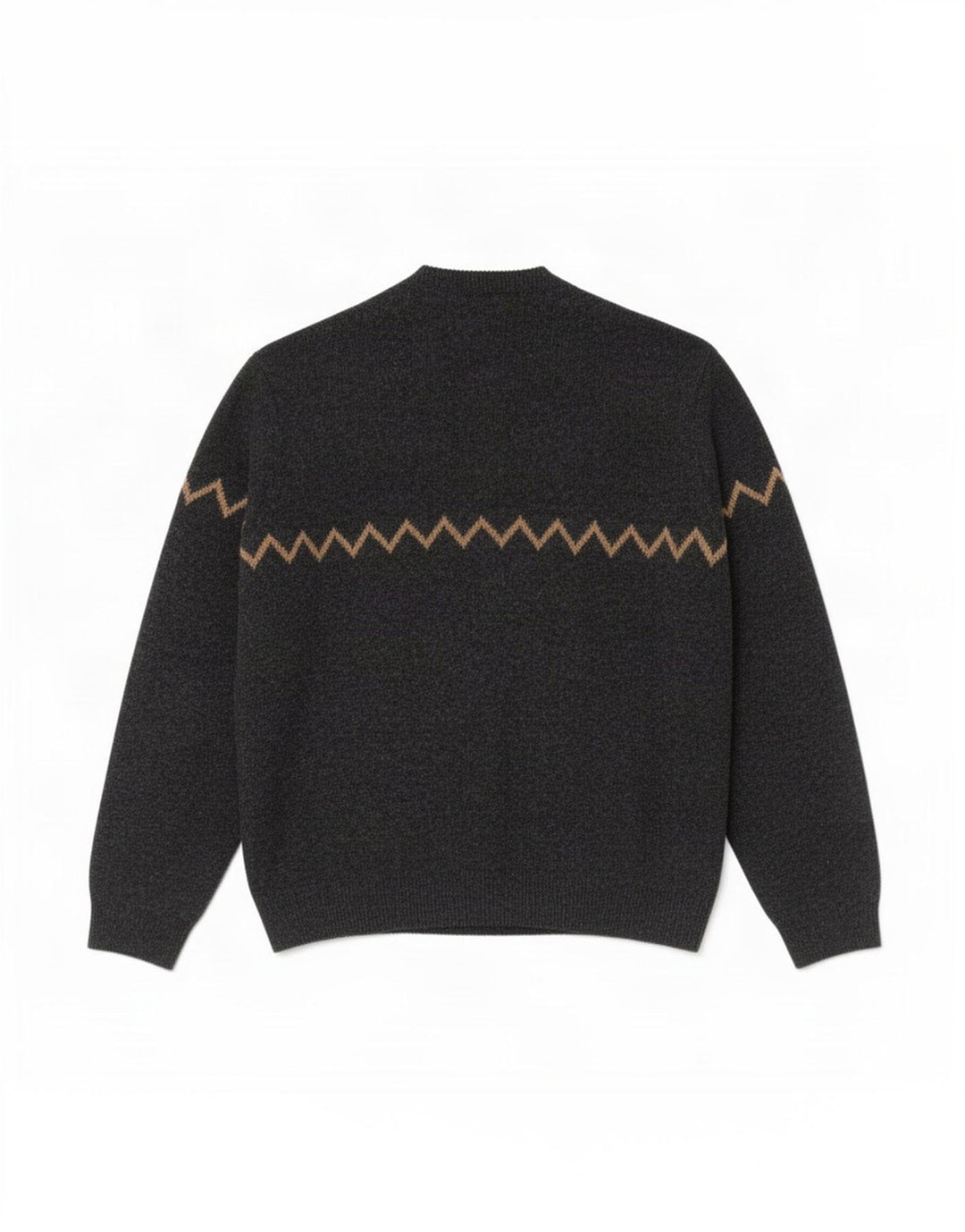Hugo Boss Mens Crew Neck Jumper Sweater IT 50 Medium Grey Geometric Wool