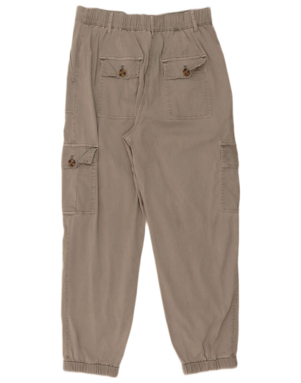 Marks & Spencer Womens Joggers Cargo Trousers UK 8 Small W26 L25 Grey