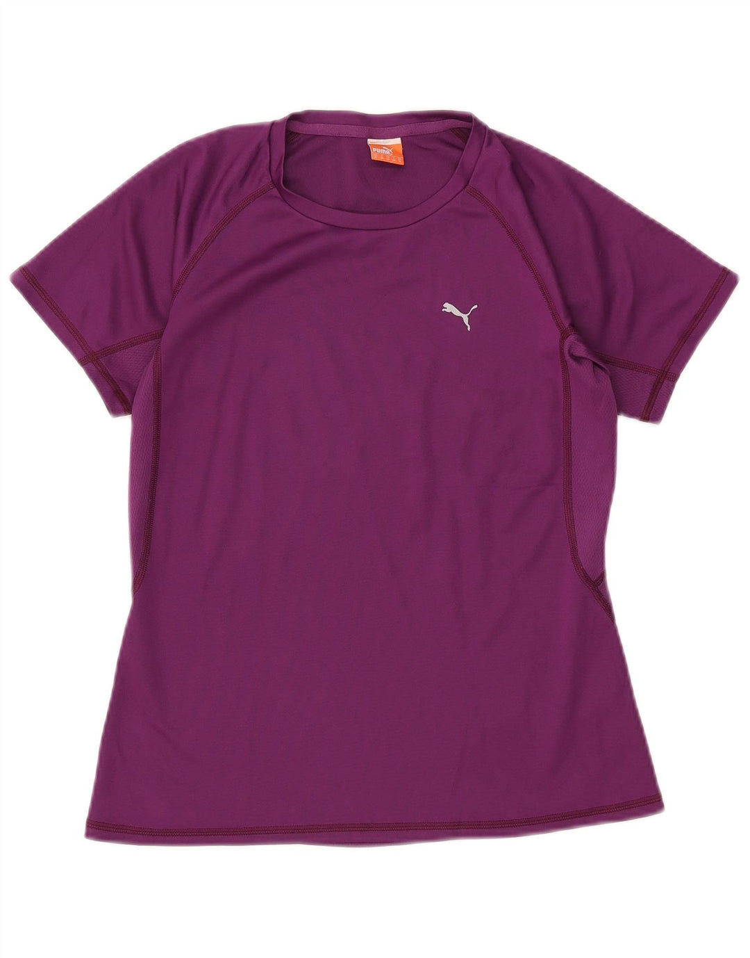 PUMA Womens T-Shirt Top UK 12 Medium Purple Polyester
