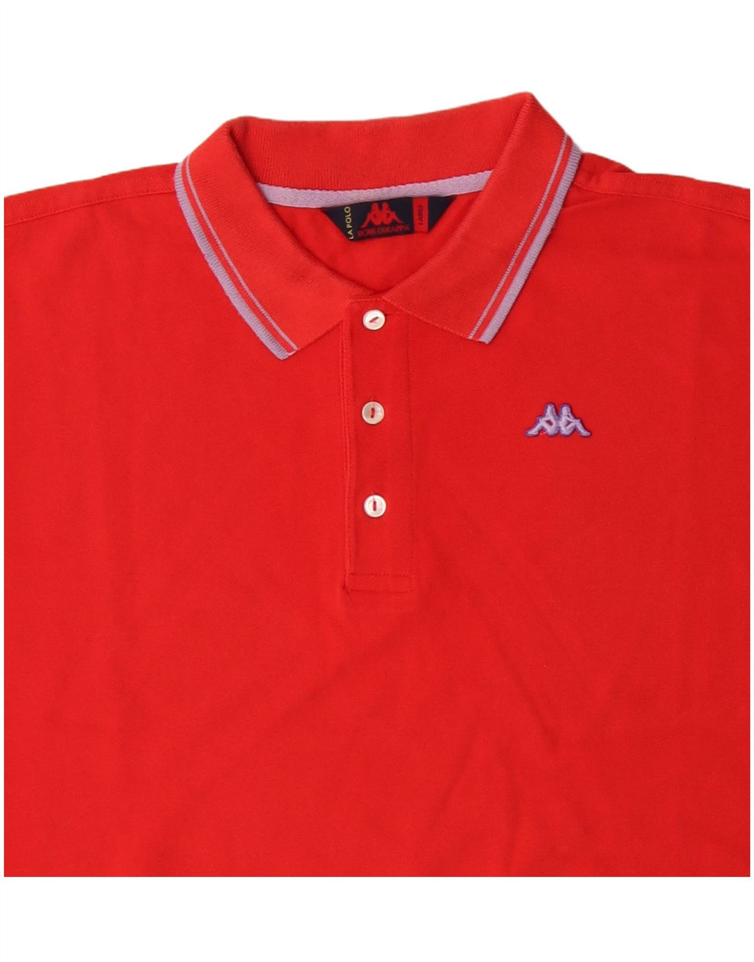 KAPPA Mens Polo Shirt Large Red Cotton