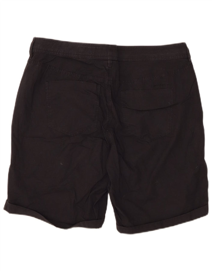 DKNY Womens Casual Shorts US 10 Large W34  Black Cotton