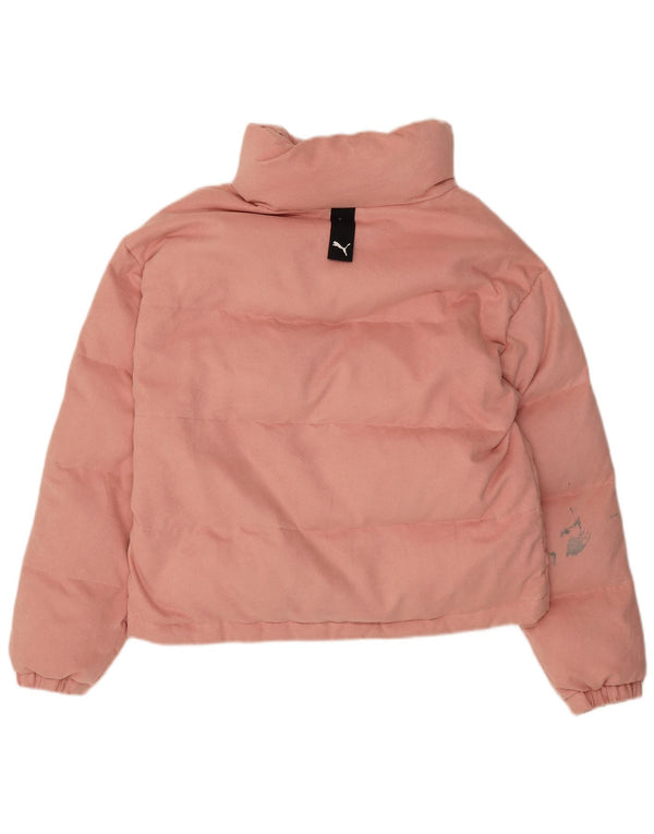 Puma Womens Padded Jacket UK 14 Medium Pink Polyester