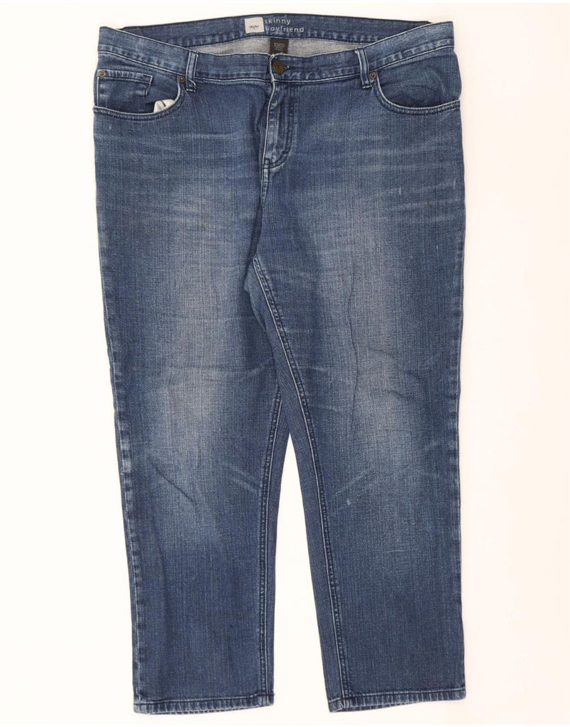 MOSSIMO Womens Boyfriend Crop Skinny Jeans US 16 2XL W40 L27 Blue Cotton Vintage Mossimo and Second-Hand Mossimo from Messina Hembry 