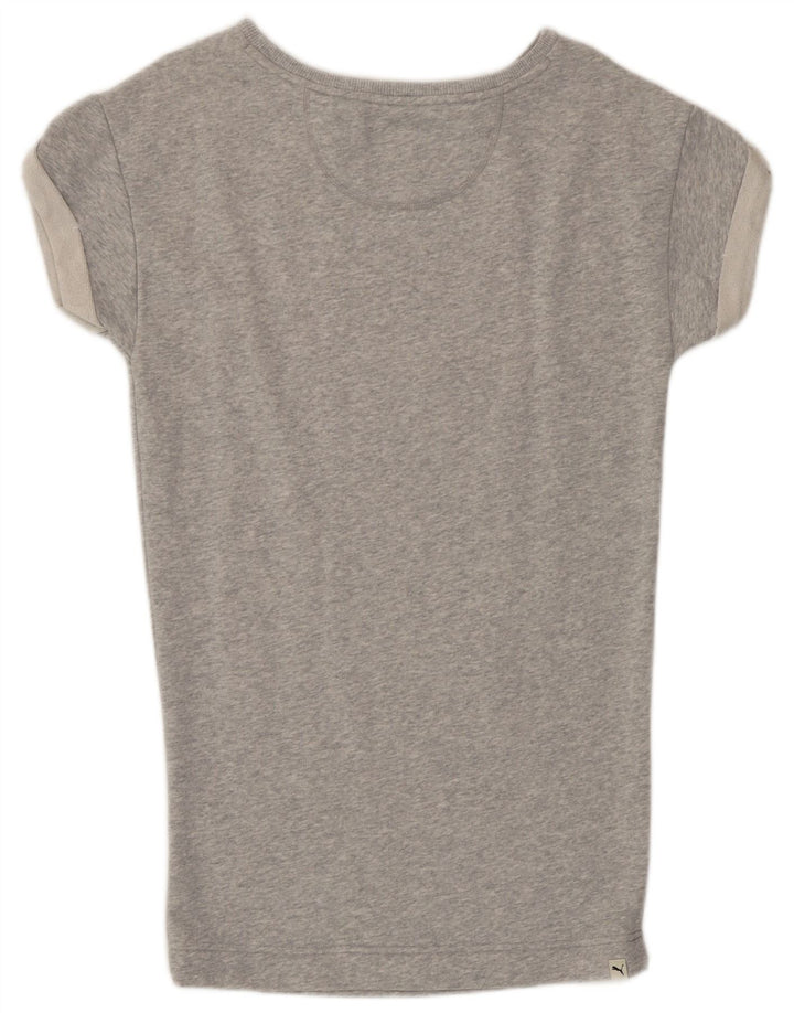 Puma Womens T-Shirt Top UK 8 Small Grey Flecked