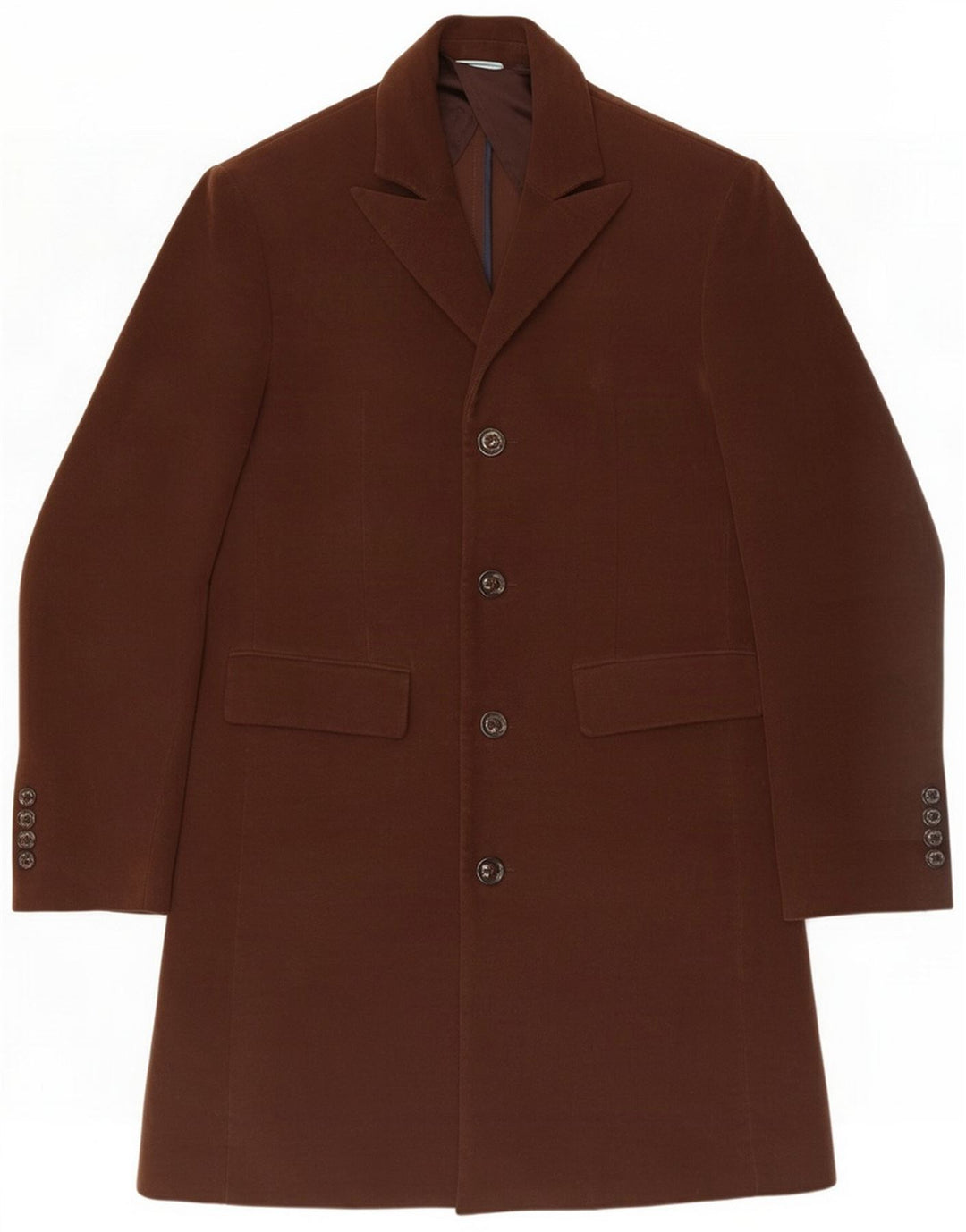 Guess Mens Overcoat UK 38 Medium Brown Cotton