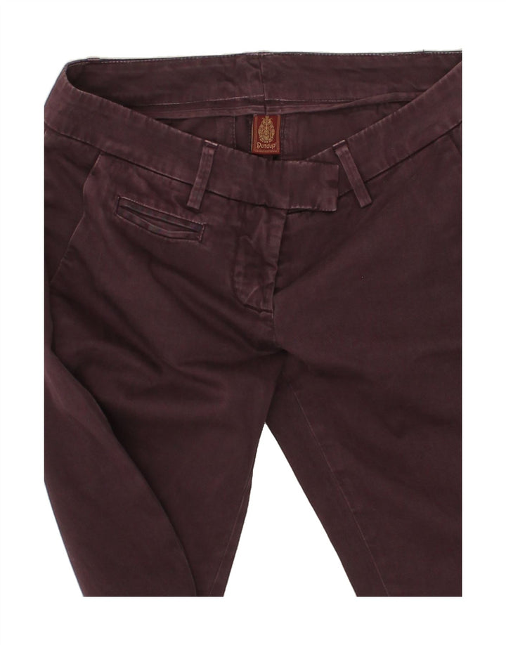 DONDUP Womens Slim Chino Trousers W28 L31  Purple Cotton Vintage Dondup and Second-Hand Dondup from Messina Hembry 