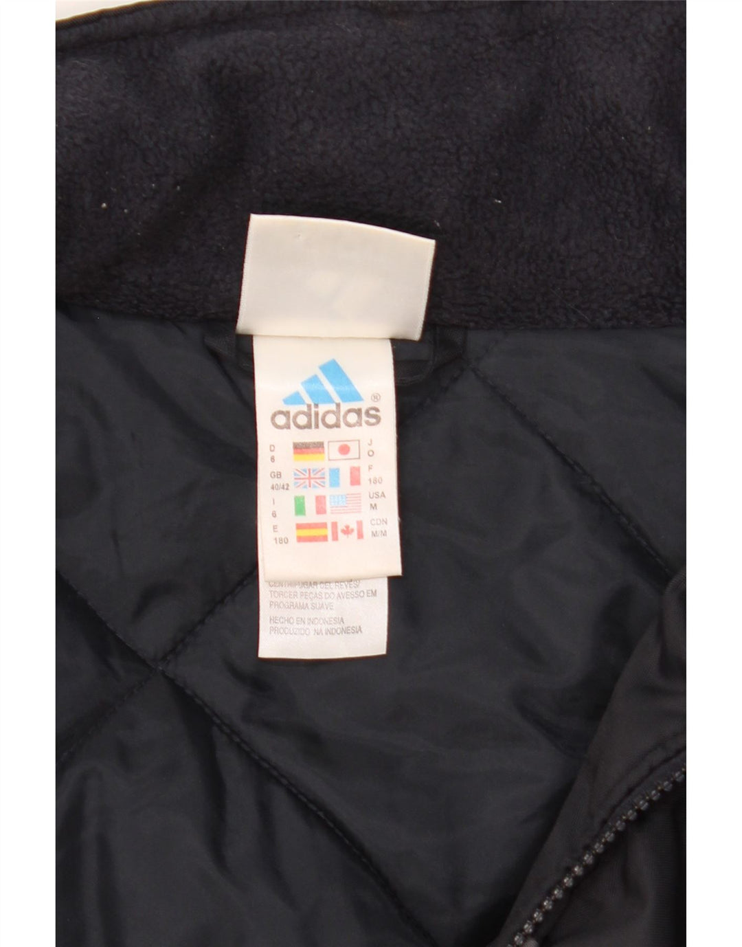 Adidas Mens Hooded Windbreaker Jacket UK 40/42 Medium Black Colourblock