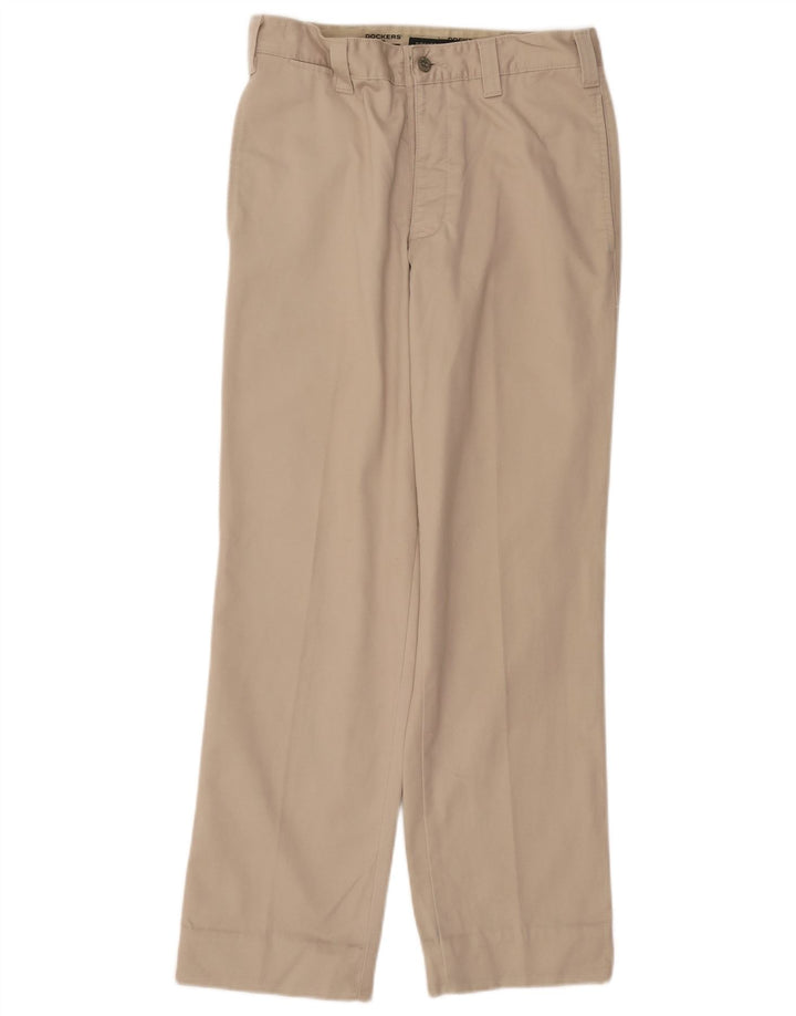 DOCKERS Mens Khakis Straight Chino Trousers W28 L29 Beige
