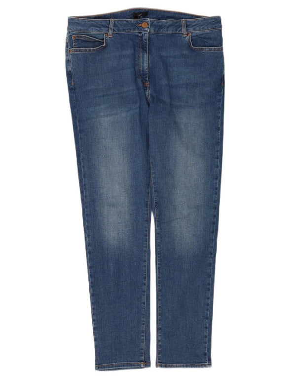 M&Co Womens Skinny Jeans UK 16 Large W34 L30 Blue Cotton