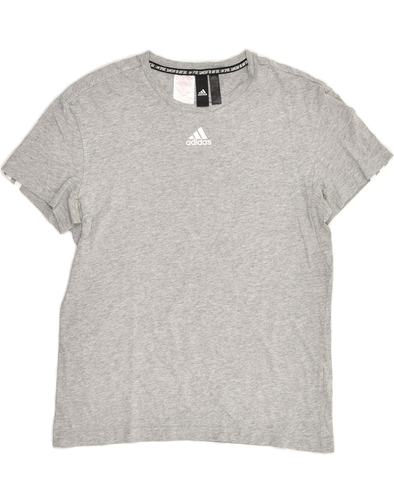 ADIDAS Boys T-Shirt Top 13-14 Years Grey Cotton | Vintage Adidas | Thrift | Second-Hand Adidas | Used Clothing | Messina Hembry 