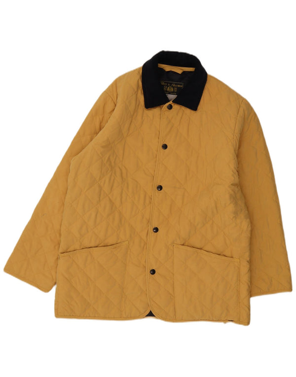 Wilkes&Akerman Mens Quilted Jacket UK 38 Medium Yellow Polyester