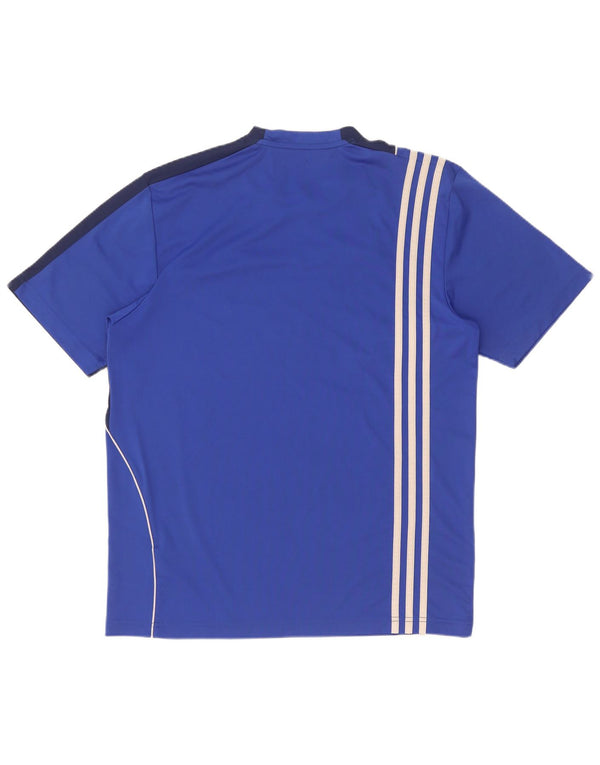 Adidas Mens Climalite Graphic T-Shirt Top UK 40/42 Medium Blue Colourblock