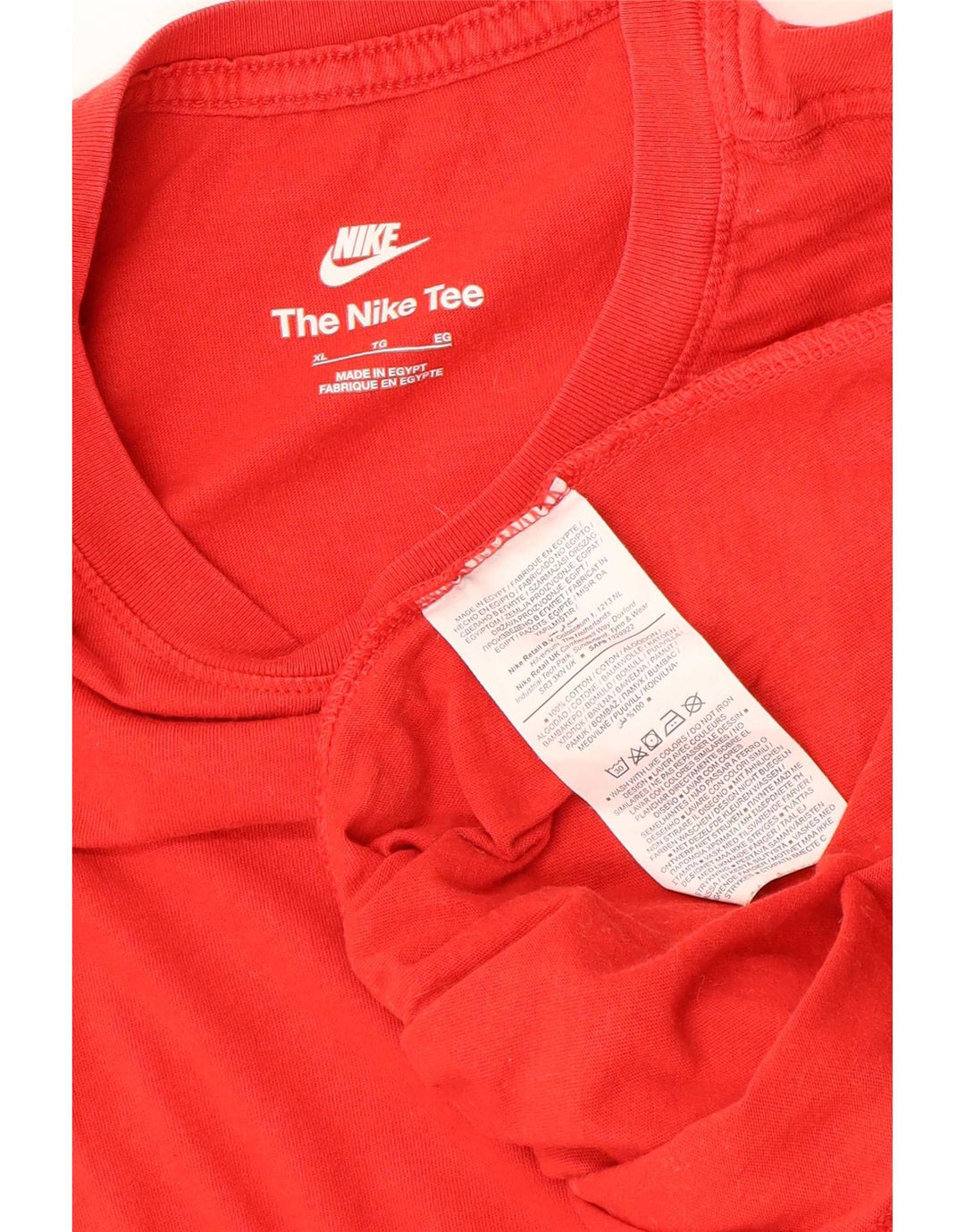 Nike Mens T-Shirt Top XL Red Cotton