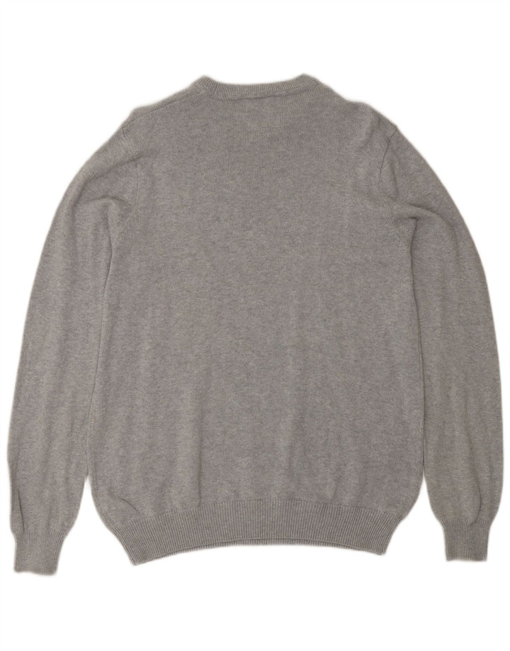 Marks & Spencer Mens Crew Neck Jumper Sweater Medium Grey Cotton