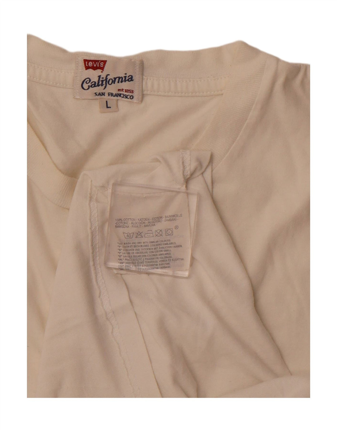 Levi's Womens T-Shirt Top UK 16 Large White Cotton