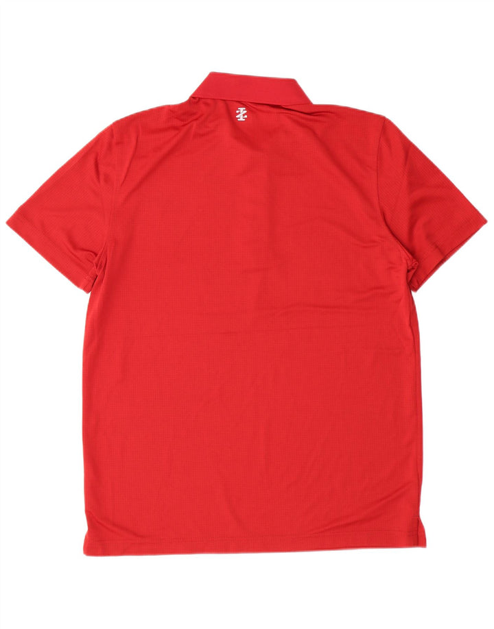 Izod Mens Golf Polo Shirt Medium Red Polyester
