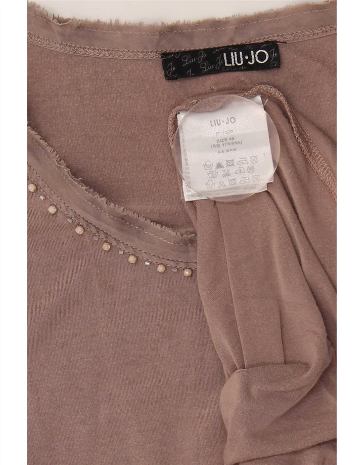 Liu Jo Womens Sleeveless Shift Dress IT 46 Large Brown Modal