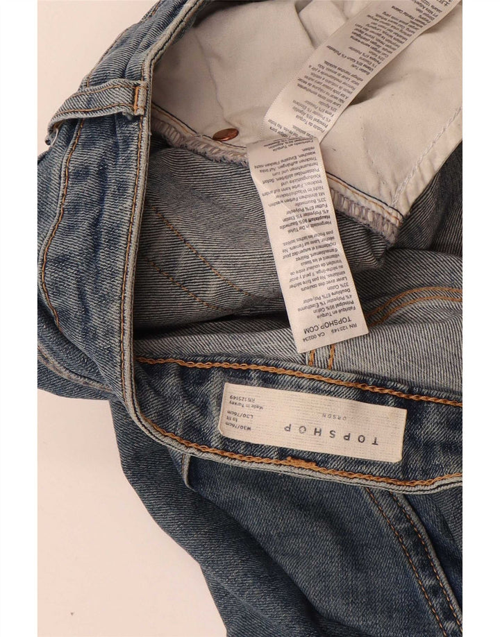 Topshop Mens Slim Jeans W30 L25 Blue Cotton