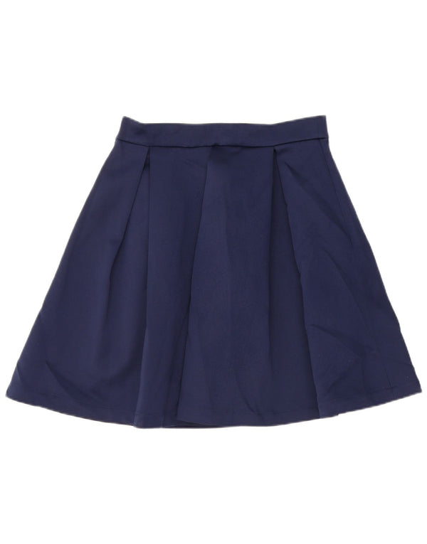 GUESS Womens A-Line Skirt W28 Medium Navy Blue Polyester