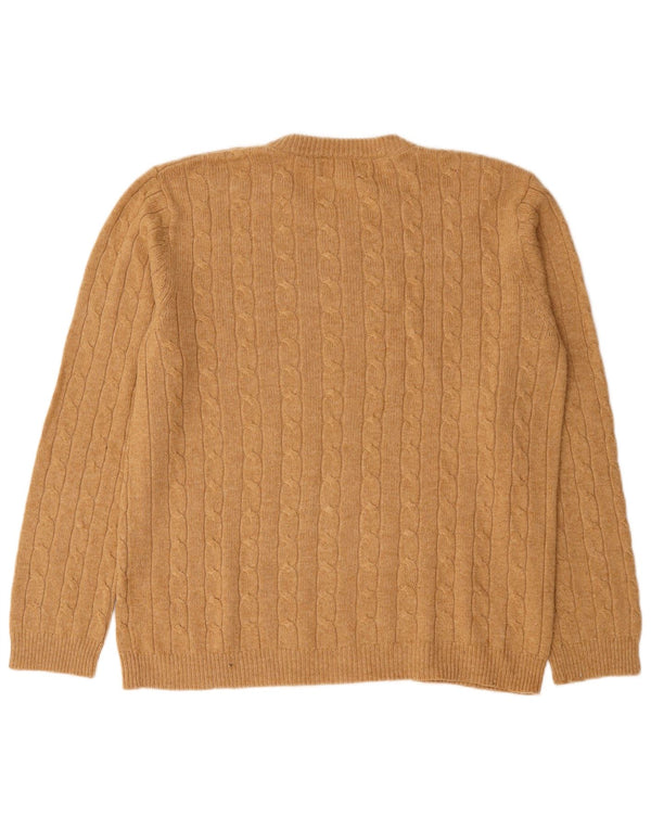 Polo Ralph Lauren Mens Crew Neck Jumper Sweater Large Brown