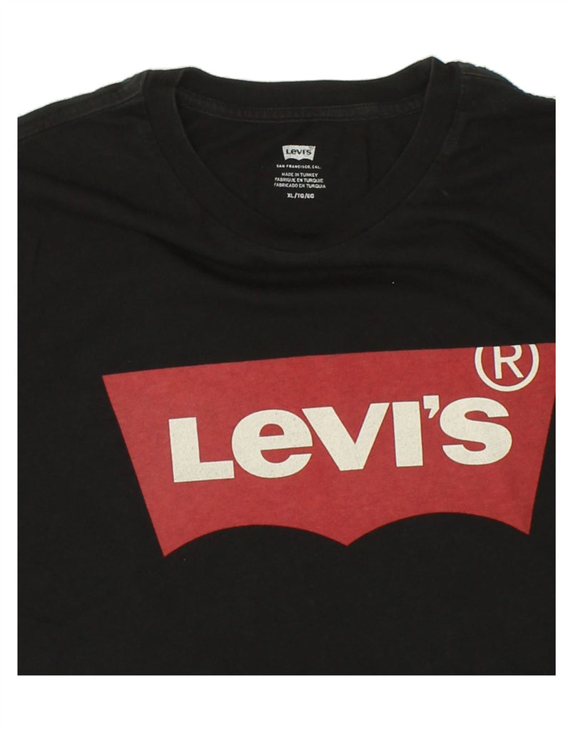 LEVI'S Mens Graphic T-Shirt Top XL Black Cotton | Vintage Levi's | Thrift | Second-Hand Levi's | Used Clothing | Messina Hembry 