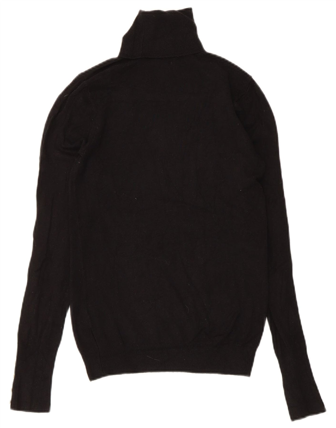 Zara Womens Roll Neck Jumper Sweater UK 8 Small Black Viscose