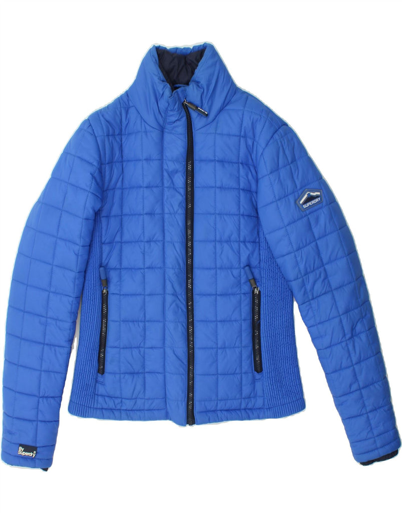 SUPERDRY Womens Padded Jacket UK 14 Medium Blue Nylon Vintage Superdry and Second-Hand Superdry from Messina Hembry 