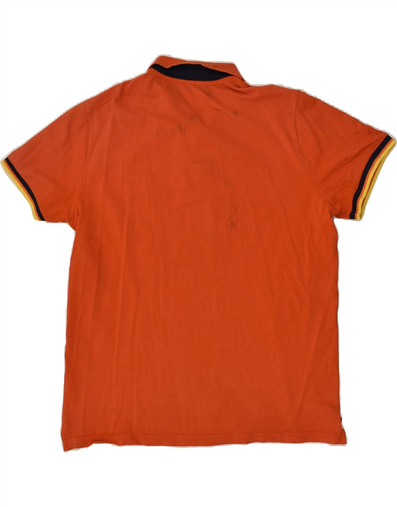 K-WAY Mens Polo Shirt 2XL Orange Cotton | Vintage K-Way | Thrift | Second-Hand K-Way | Used Clothing | Messina Hembry 