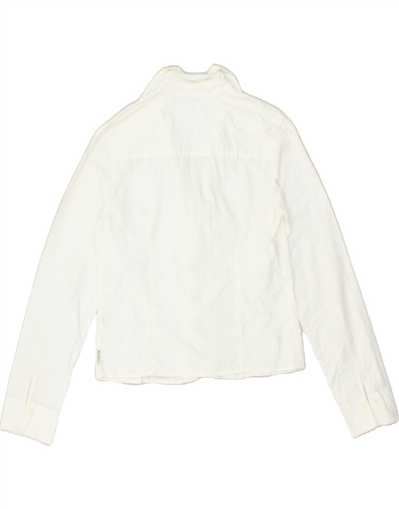 ARMANI JUNIOR Girls Ruffle Front Shirt 8-9 Years White Cotton | Vintage Armani Junior | Thrift | Second-Hand Armani Junior | Used Clothing | Messina Hembry 