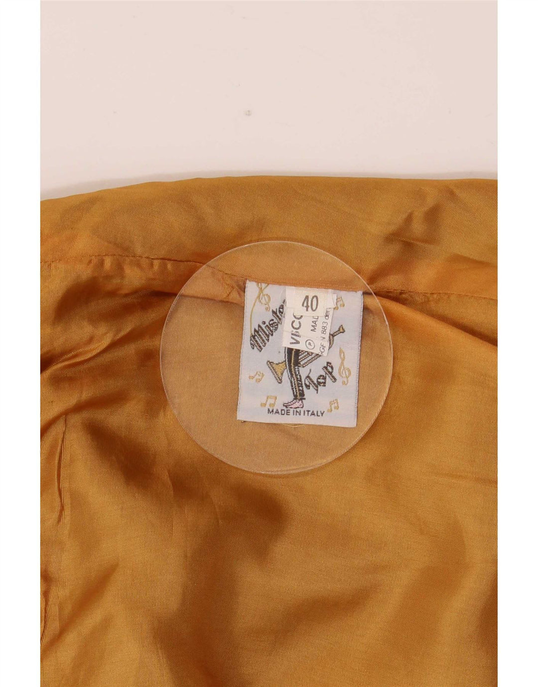 Vintage Womens Bomber Jacket IT 40 Small Gold Paisley Viscose
