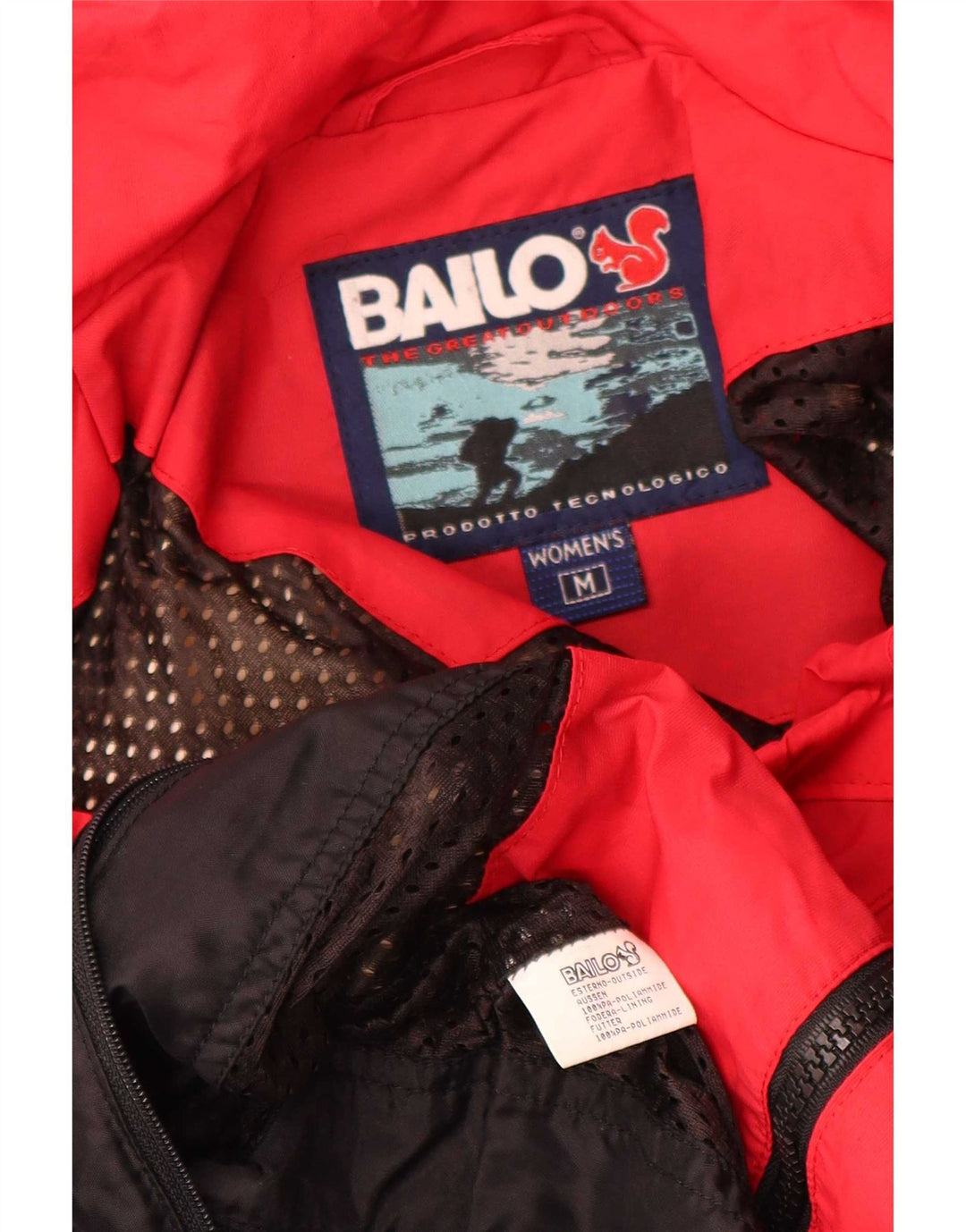 Bailo Womens Hooded Oversized Rain Jacket UK 14 Medium Red Polyamide