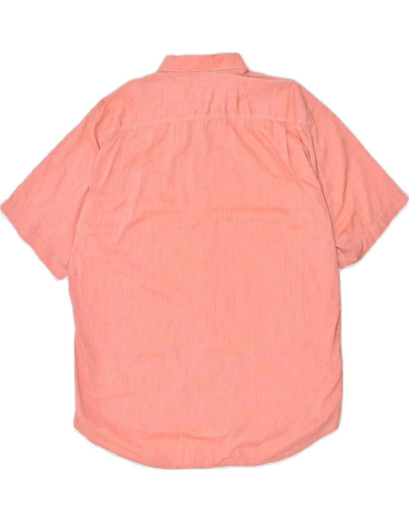 TRUSSARDI Mens Short Sleeve Shirt IT 54 XL Pink Cotton | Vintage | Thrift | Second-Hand | Used Clothing | Messina Hembry 