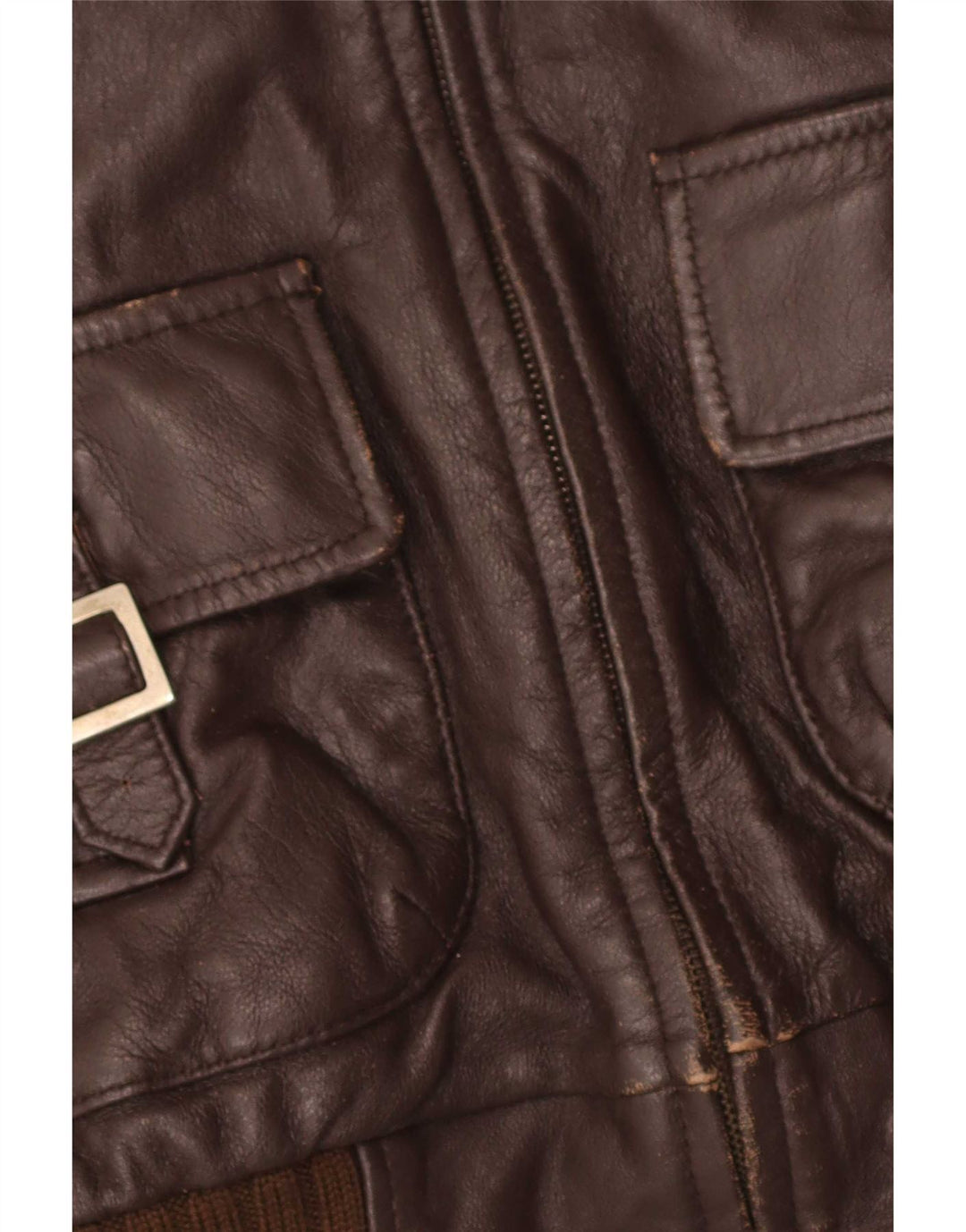 Vintage Womens Leather Jacket IT 44 Medium Brown