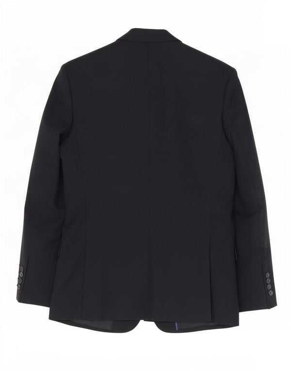 Marks & Spencer Mens 2 Button Blazer Jacket UK 36 Small Black Polyester