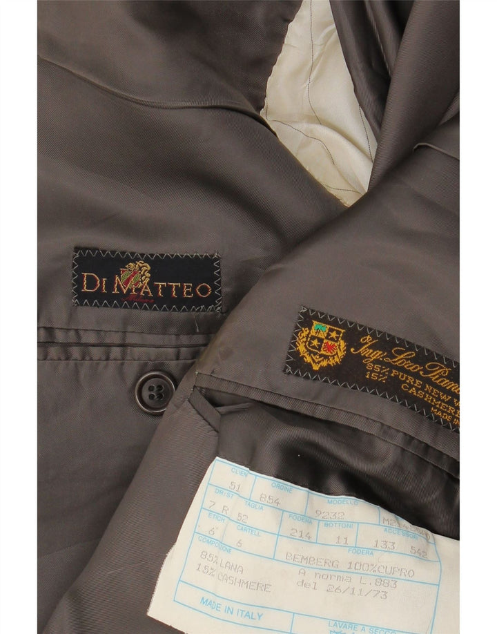 ING LORO PIONA & CO. Mens Blazer Jacket IT 52 XL Black Herringbone