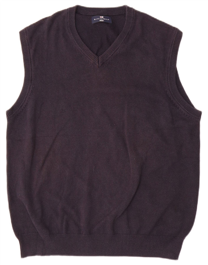 Marks & Spencer Mens Blue Harbour Vest Tank Top Medium Navy Blue Cotton