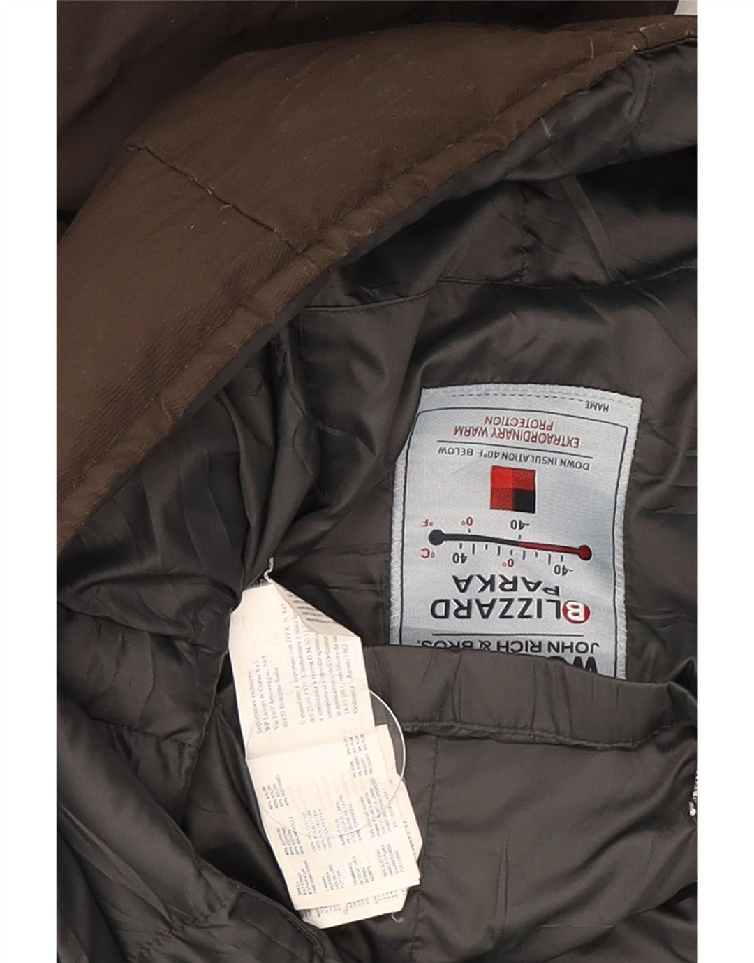 Woolrich Womens Hooded Padded Coat UK 12 Medium Khaki Cotton