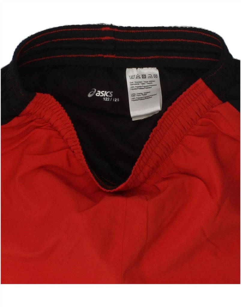 ASICS Boys Sport Shorts 7-8 Years Red Polyester | Vintage Asics | Thrift | Second-Hand Asics | Used Clothing | Messina Hembry 