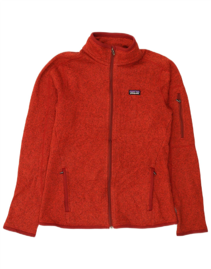 Patagonia Womens Tracksuit Top Jacket UK 10 Small Red Flecked Polyester