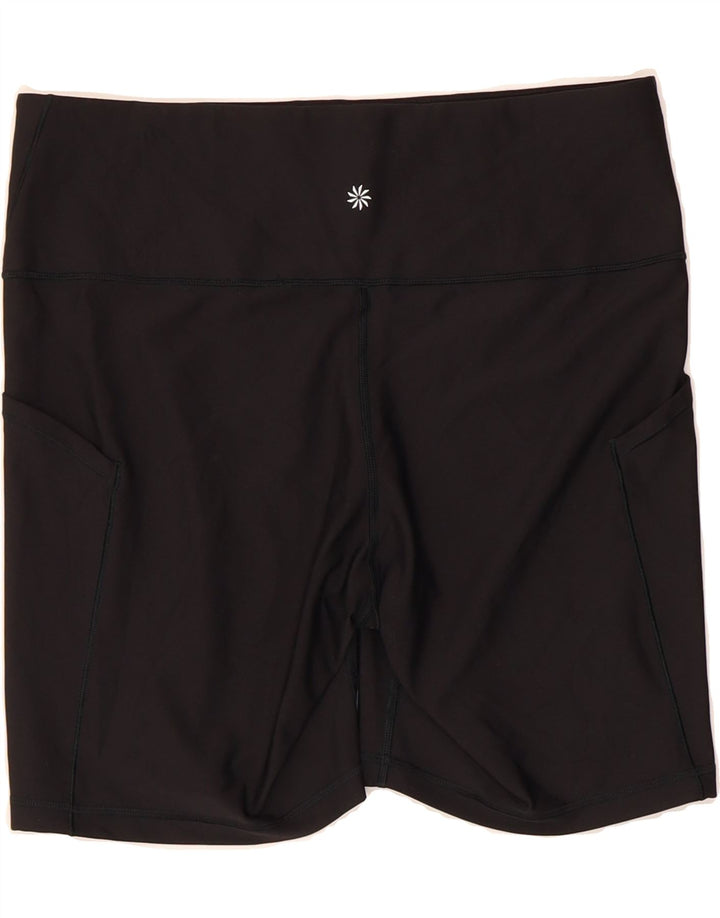 ATHLETA Womens Sport Shorts UK 18 XL  Black Polyester Vintage Athleta and Second-Hand Athleta from Messina Hembry 