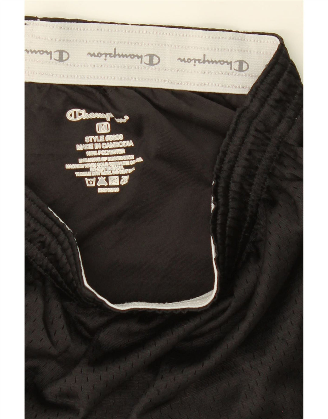 CHAMPION Womens Sport Shorts UK 14 Medium  Black Polyester Vintage Champion and Second-Hand Champion from Messina Hembry 
