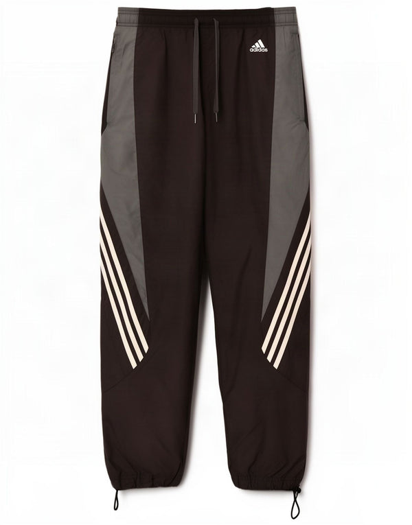 Adidas Mens Tracksuit Trousers Joggers Small Black Colourblock Polyester