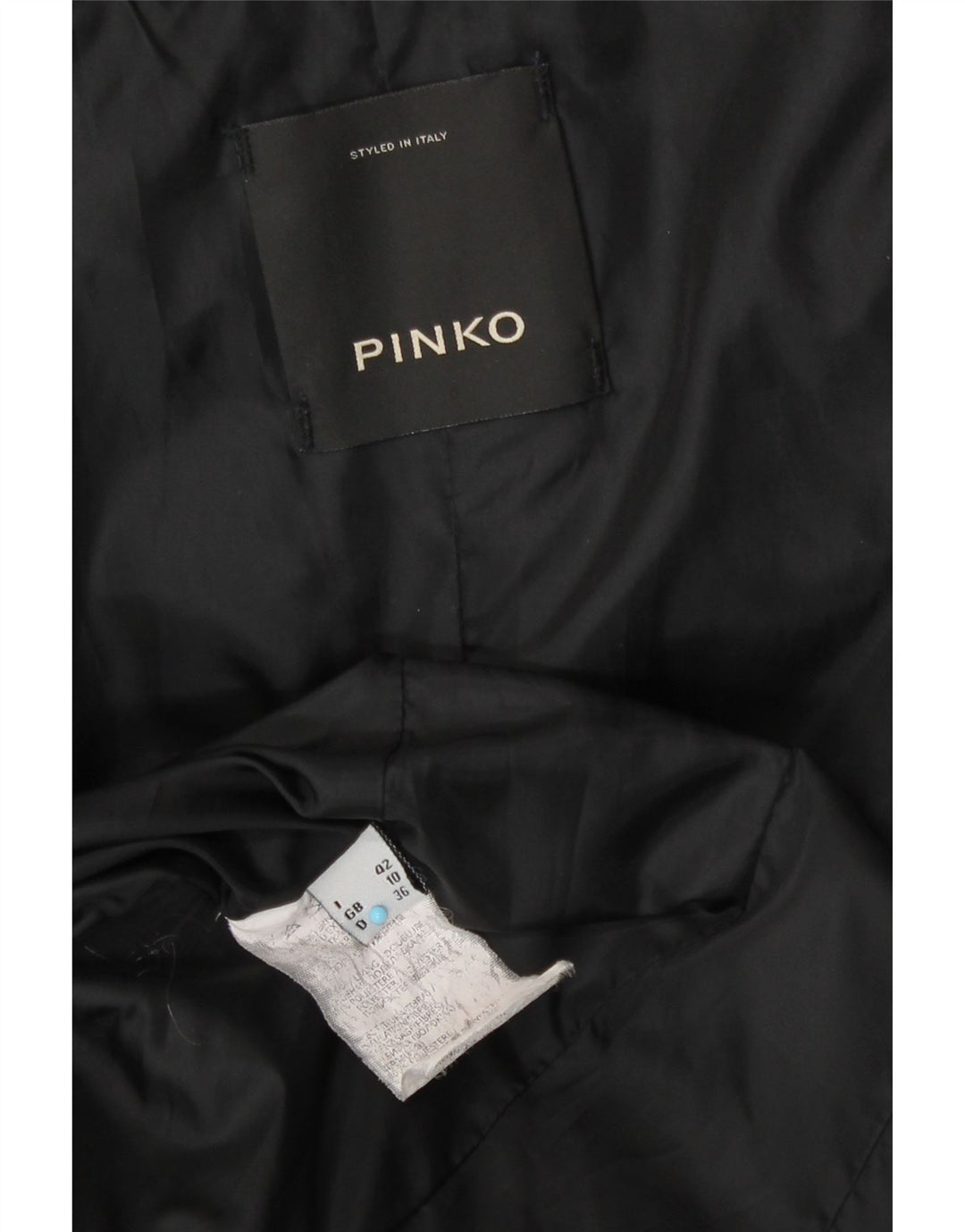 Pinko Womens Hooded Padded Jacket UK 10 Small Black Polyester