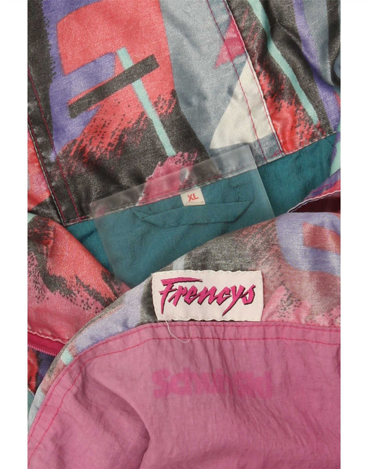 Vintage Womens Oversized Graphic Rain Jacket UK 18 XL Multicoloured